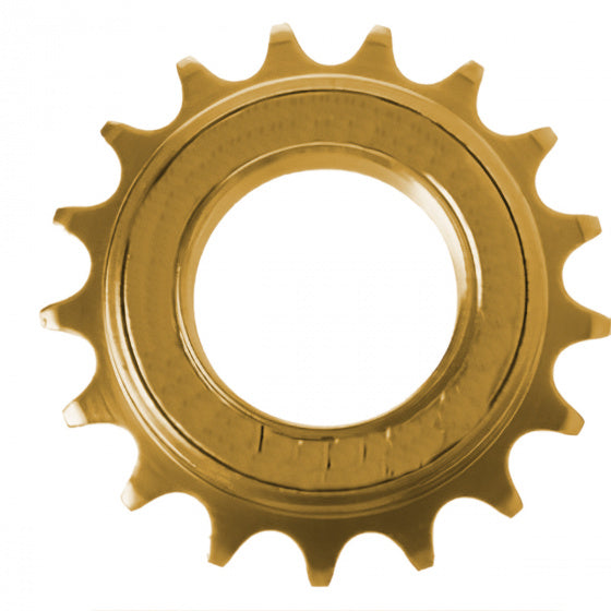 freewheel 16T 1/2 x 1/8 inch vrijloop goud