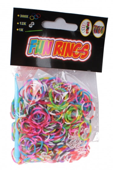 Fun Rings armband vlechten gestreept 313-delig
