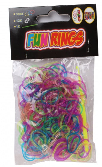 Fun Rings armband vlechten multicolor 313-delig
