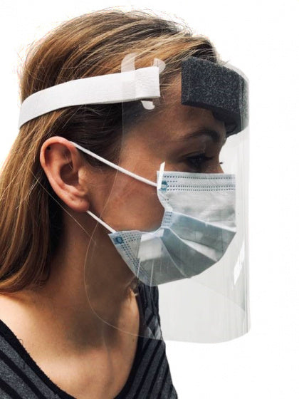 gezichtsmasker 32 x 19 cm polycarbonaat/PE transparant
