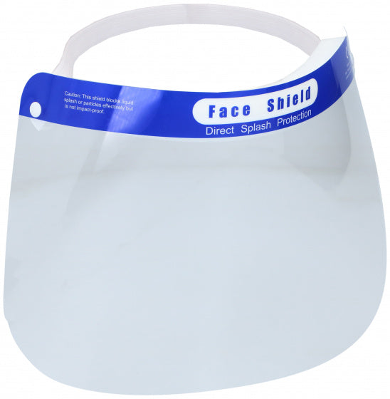 gezichtsmasker 33 x 22 cm transparant/blauw