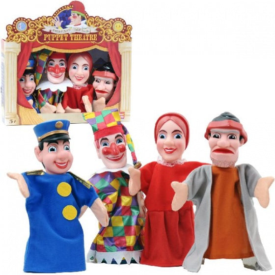 handpoppen 4 stuks in poppenkastverpakking