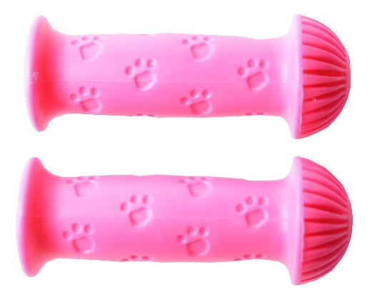 handvatten kinderfiets hondenpootjes roze 2 stuks
