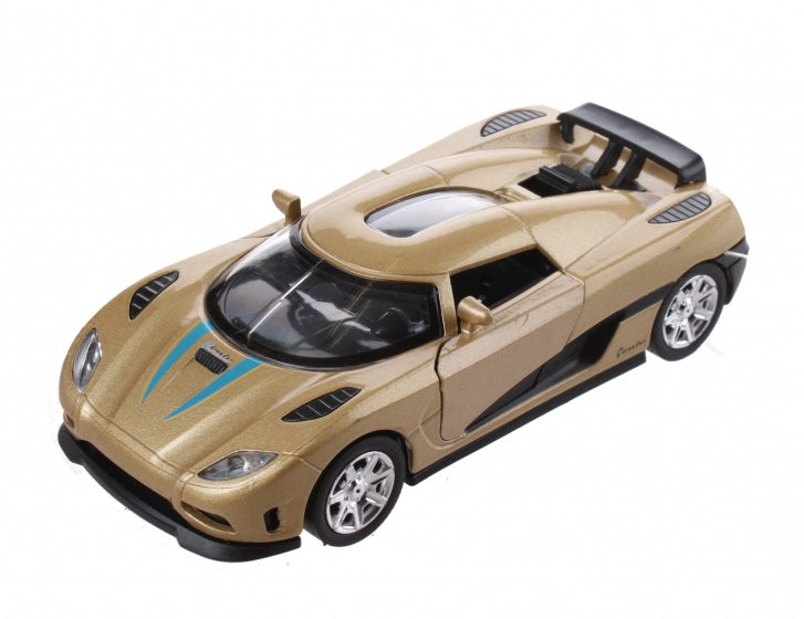 Metalen Sportwagen Momentum: 14 cm Goud