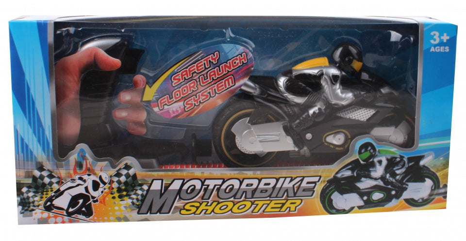 motor met afschietfunctie jongens 15 cm zilver/geel