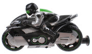 motor met afschietfunctie jongens 15 cm zilver/groen