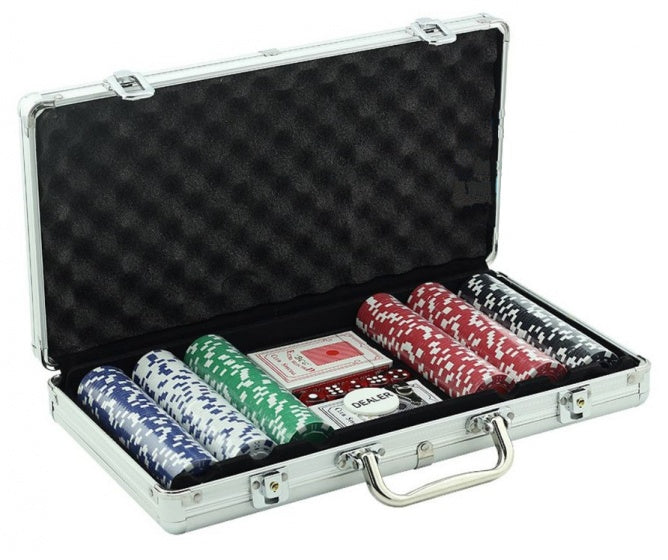 pokerset in koffer 300 fiches multicolor