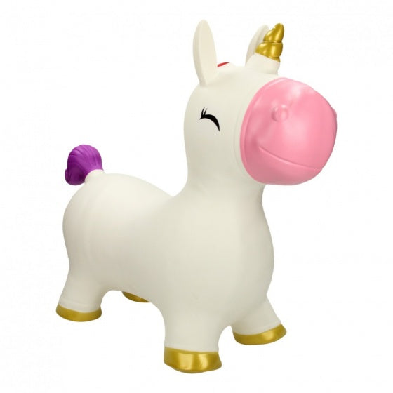 skippybal eenhoorn 46 cm wit/goud