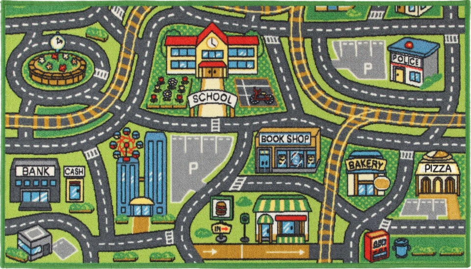 verkeerskleed Town 190 x 133 cm