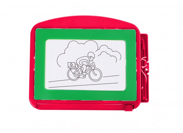 magnetisch tekenbord 18 x 14 cm rood/groen