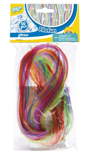 Filofun: knutseltouwtjes glitter 50 stuks