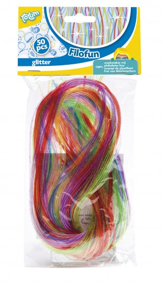 Filofun: knutseltouwtjes glitter 50 stuks