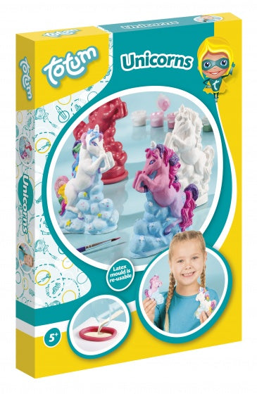 gips gieten en verven: eenhoorns
