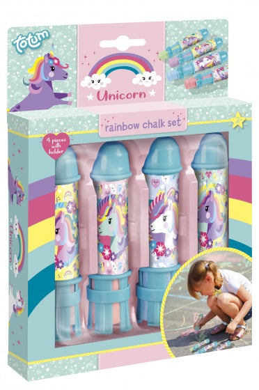 stoepkrijt Unicorn Rainbow 24 cm junior 8-delig