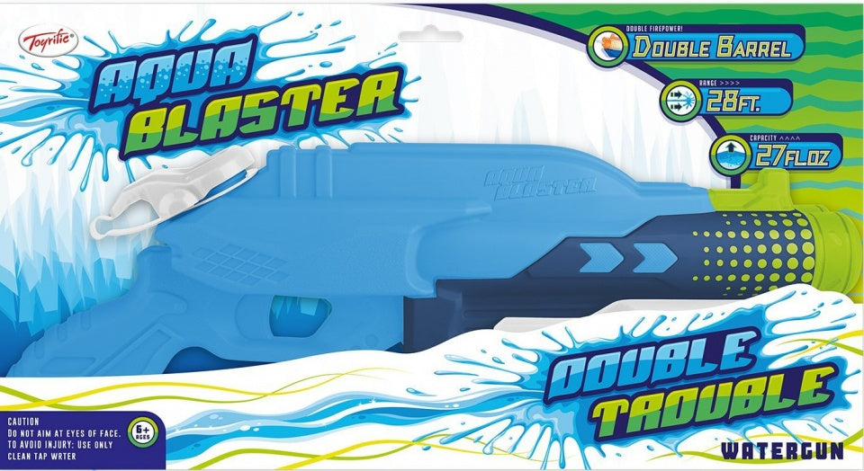 waterpistool Double Trouble junior 43 cm blauw