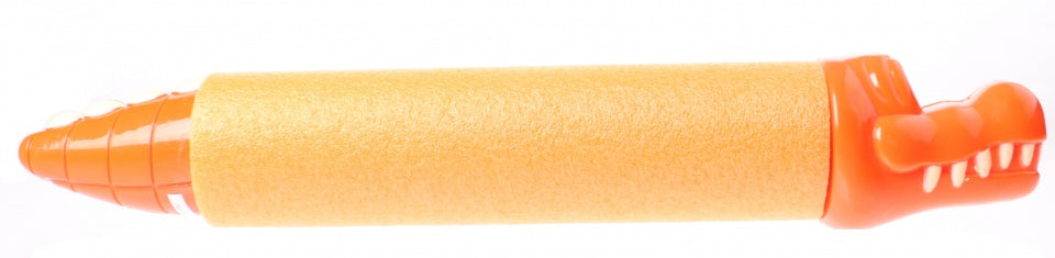 waterpistool krokodil 33 cm foam oranje