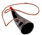 vikinghoorn met koord 15 cm zwart
