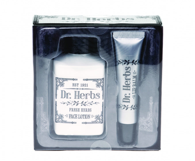 gezichtsverzorging Dr. Herbs zwart/wit 2-delig