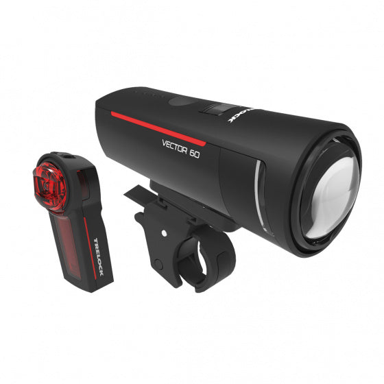 verlichtingsset Vector LS600 & LS740 60 lux zwart 2-delig