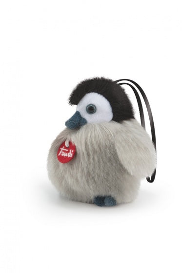 knuffel Charm pinguin 10 cm grijs maat XXS