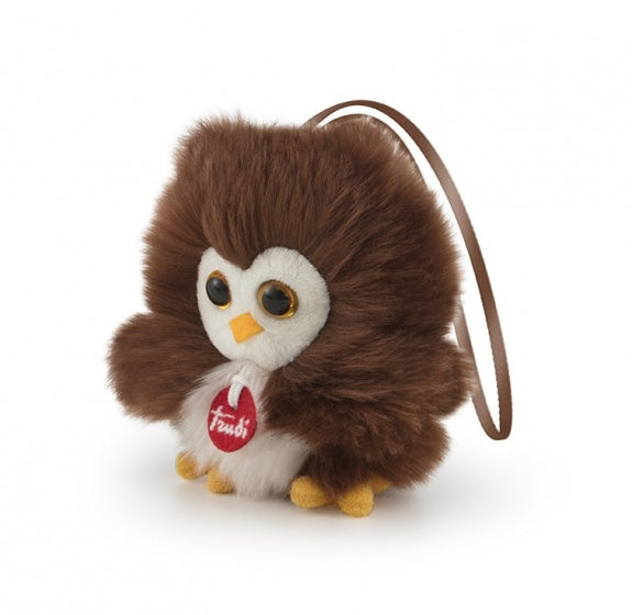knuffel Charm uil 10 cm bruin maat XXS