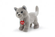 knuffelkat Celestino 21 cm grijs