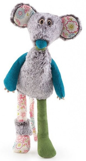Knuffel muis Archibald 33 cm grijs