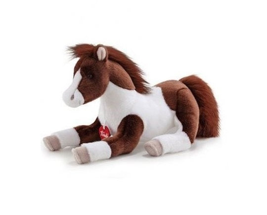knuffel paard Picaro 42 cm bruin/wit maat M