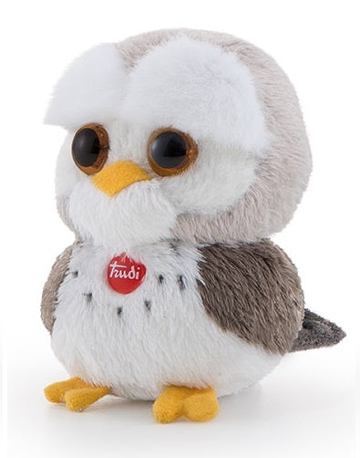 knuffel uil bruin/ wit 9 cm