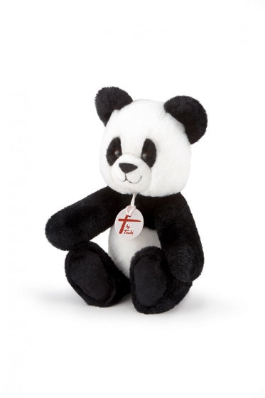 knuffelbeer panda 27 cm wit/zwart