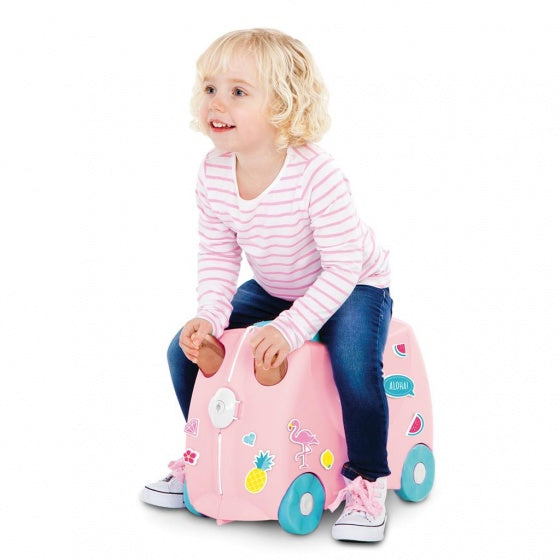 reiskoffer Ride-on Flamingo Flossi 46 x 30 cm roze