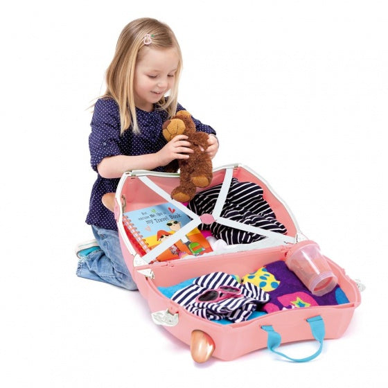 reiskoffer Ride-on Flamingo Flossi 46 x 30 cm roze