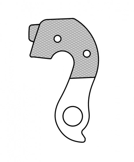 derailleurhanger GH-201 Cube 57 mm zilver