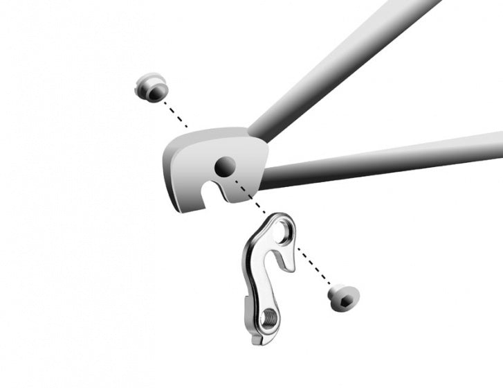 derailleurhanger GH-205 Fuji 62 mm zilver