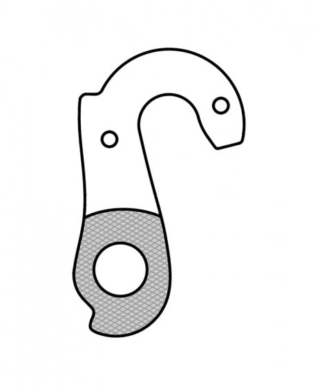 derailleurhanger GH-209 Wilier 50 mm zilver