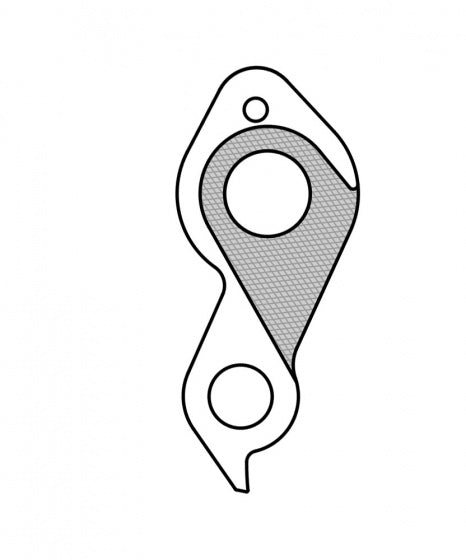 derailleurhanger GH-214 Focus 60 mm zwart