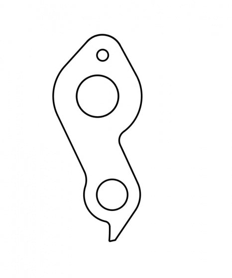 derailleurhanger GH-214 Focus 60 mm zwart