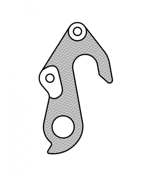 derailleurhanger GH-216 Focus 54 mm zilver