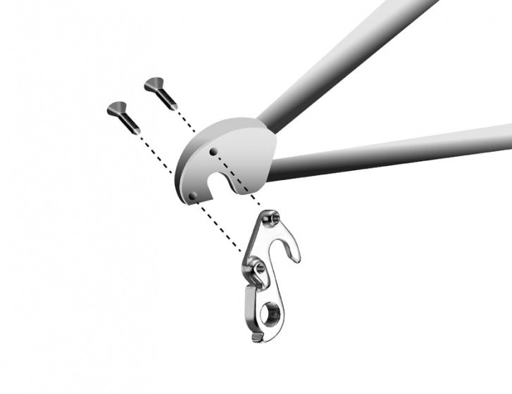 derailleurhanger GH-216 Focus 54 mm zilver