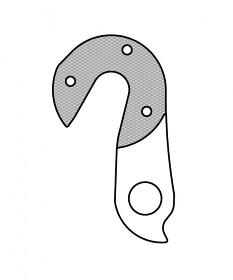 derailleurhanger GH-231 Pinarello 58 mm zilver