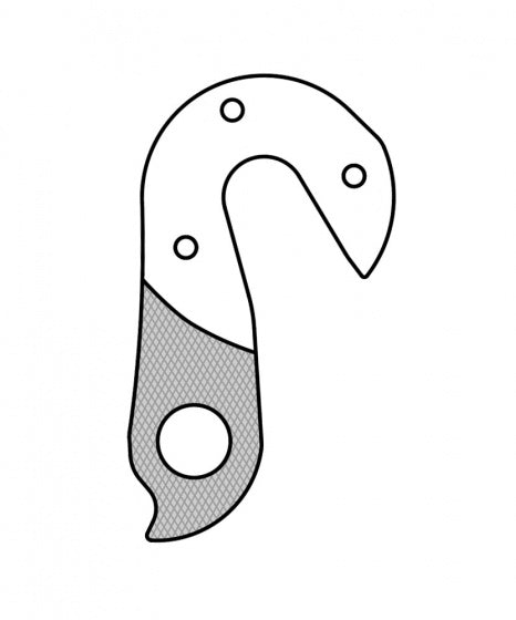 derailleurhanger GH-231 Pinarello 58 mm zilver