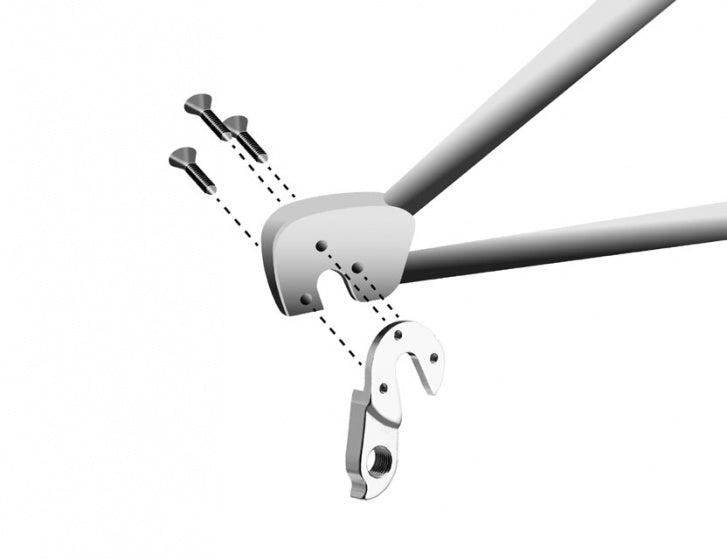 derailleurhanger GH-231 Pinarello 58 mm zilver