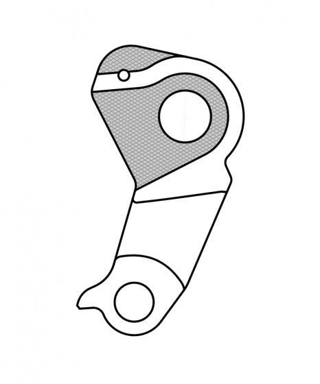 derailleurhanger GH-236 Ghost 62 mm zwart