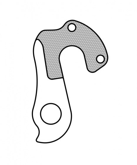 derailleurhanger GH-243 BH 52 mm zilver