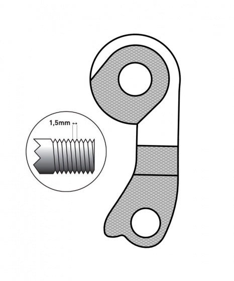 derailleurhanger GH-250 Bulls 62 mm zwart