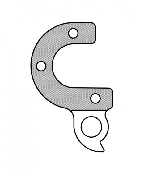 derailleurhanger GH-253 Bulls 60 mm zilver