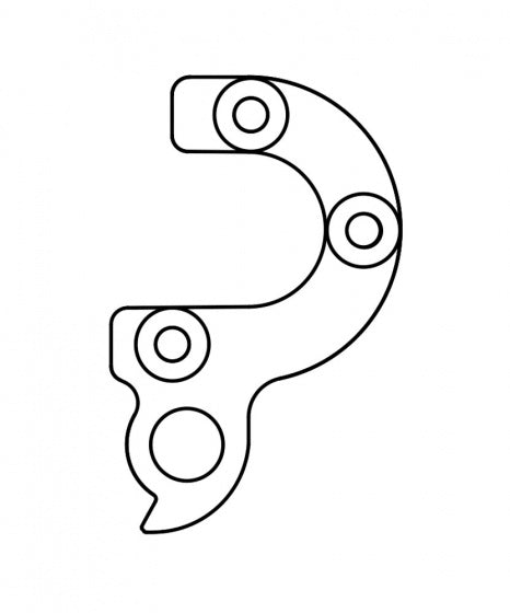 derailleurhanger GH-253 Bulls 60 mm zilver