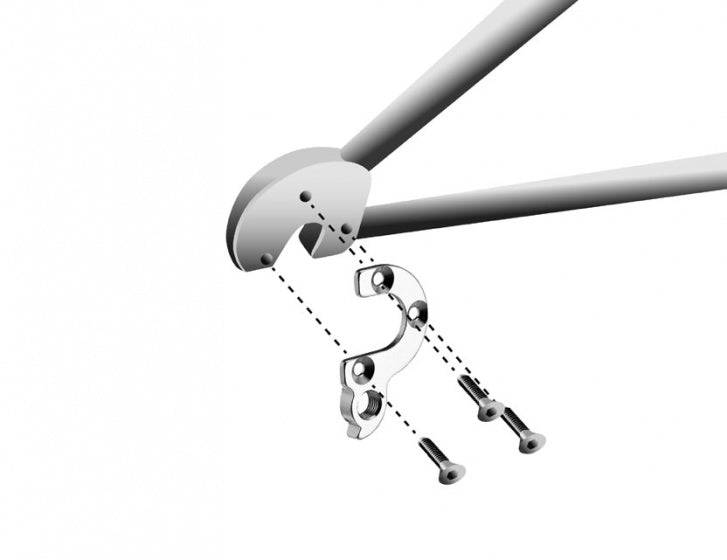 derailleurhanger GH-253 Bulls 60 mm zilver
