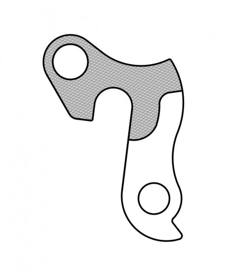 derailleurhanger GH-255 Bulls 60 mm zilver