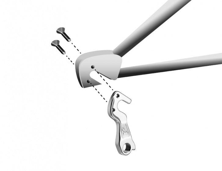 derailleurhanger GH-257 Cube 68 mm zilver